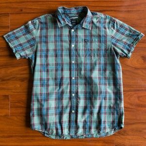 RVCA Shortsleeve Plaid Regular Fit Button Up Shirt